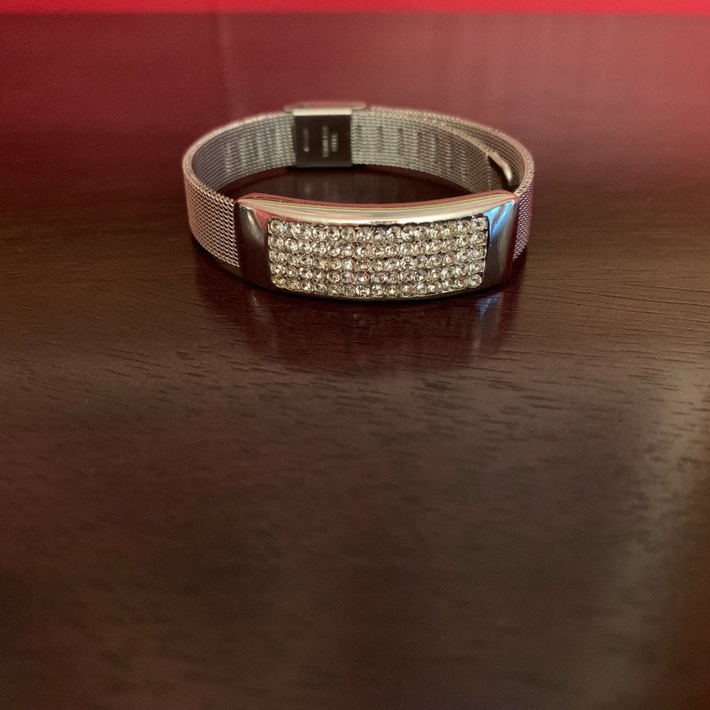 Gorgeous Metal Mesh Adjustable Rhinestone Bracelet